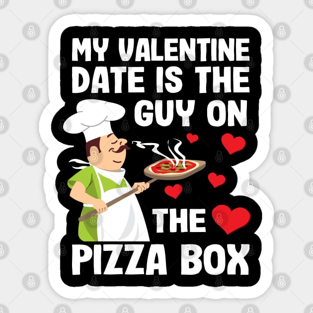 Funny Pizza Box Guy Anti Valentine´s Day Gift Sticker by Kuehni